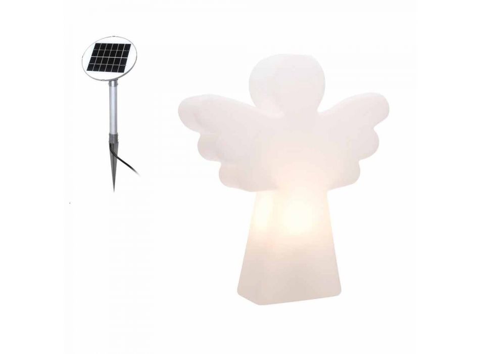 Witte vloerlamp E27, Led of Solar Angel modern design - Angelostar Viadurini