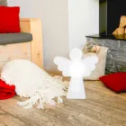 Witte vloerlamp E27, Led of Solar Angel modern design - Angelostar Viadurini