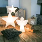 Witte vloerlamp E27, Led of Solar Angel modern design - Angelostar Viadurini