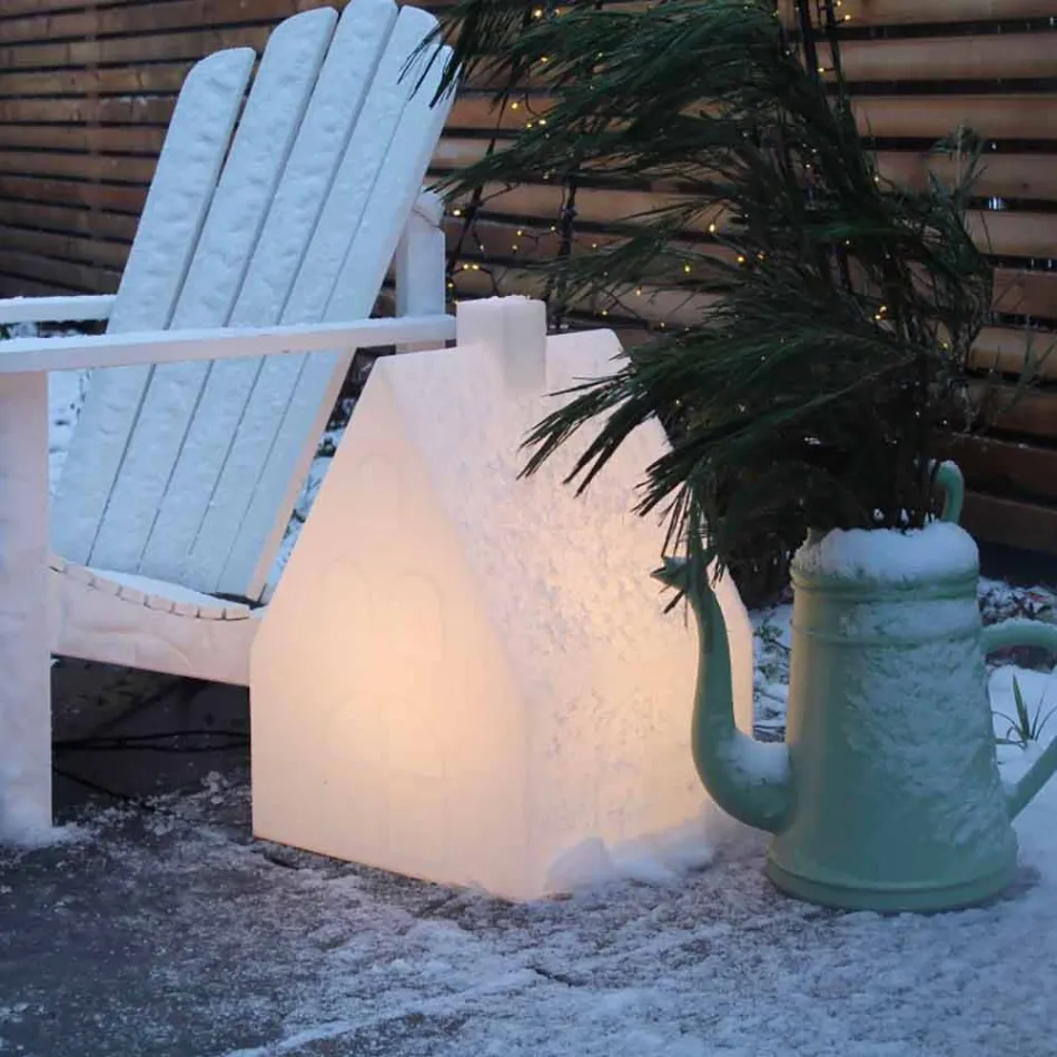 Huis Vloerlamp voor Binnen of Buiten Led, Solar of E27 - Casastar Viadurini