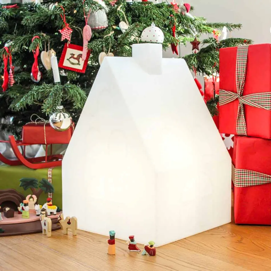 Huis Vloerlamp voor Binnen of Buiten Led, Solar of E27 - Casastar Viadurini