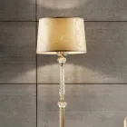 Klassieke vloerlamp in porselein en luxe geblazen glas - Eteria Viadurini