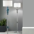 Klassieke vloerlamp van Italiaans ambachtelijk glas en lampenkap - Memore
