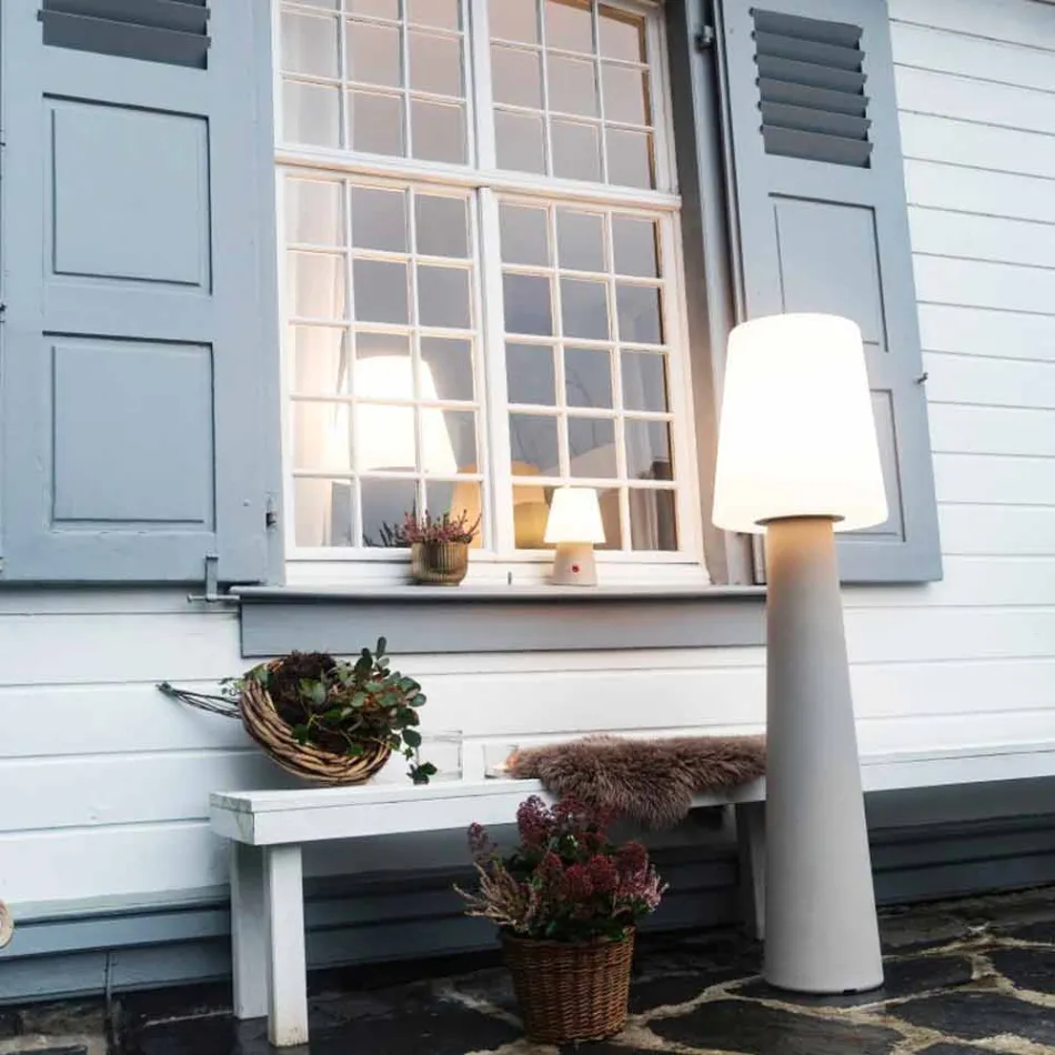 Gekleurde Vloerlamp Led, Solar of E27 Design Buiten en Binnen - Fungostar Viadurini