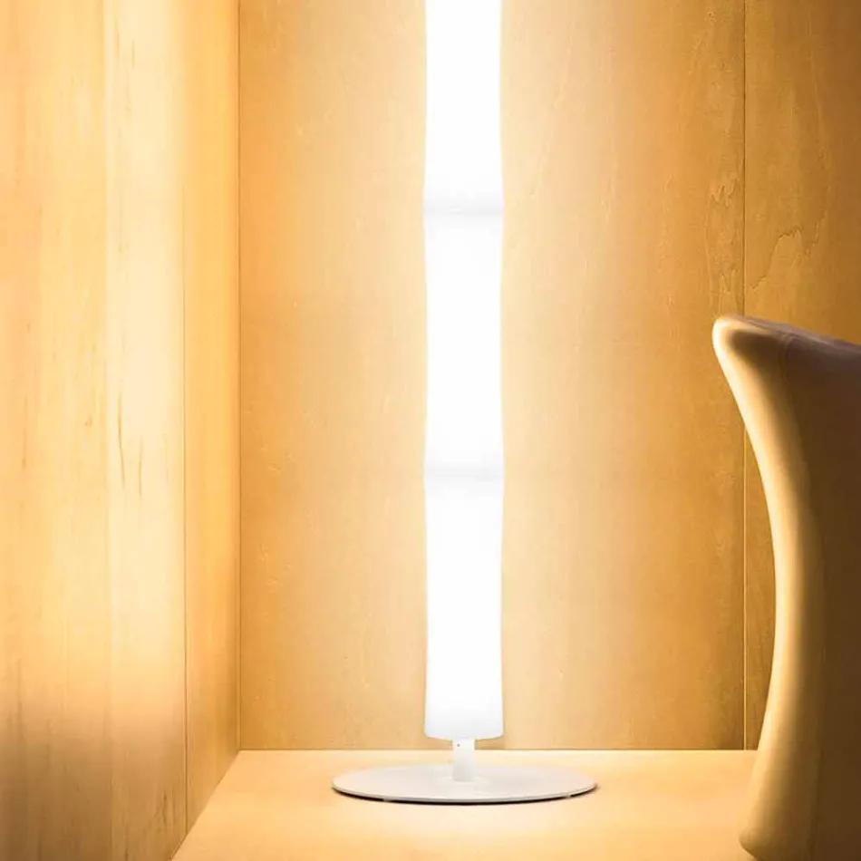 Vloerlamp met lampenkap in wit polyethyleen Made in Italy - Asturia Viadurini