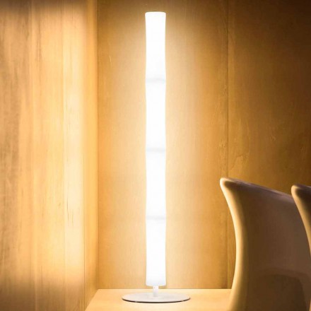 Vloerlamp met lampenkap in wit polyethyleen Made in Italy - Asturia Viadurini