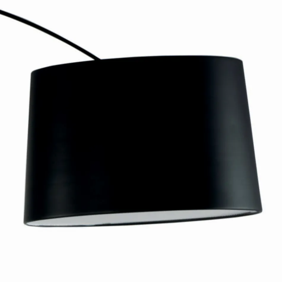 Vloerlamp met zwarte koolstofsteel Made in Italy - Terni Viadurini