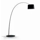 Vloerlamp met zwarte koolstofsteel Made in Italy - Terni Viadurini
