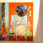 Vloerlamp met metalen structuur en geïntegreerde LED Made in Italy - Rione Viadurini