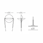 Vloerlamp met metalen structuur en geïntegreerde LED Made in Italy - Rione Viadurini