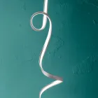 Staande lamp met structuur in gelakt metaal met LED-licht - Lumino Viadurini