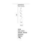 Staande lamp met structuur in gelakt metaal met LED-licht - Lumino Viadurini