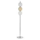 Lumira - Vloerlamp met drie lichtpunten in gelaagd glas, gemaakt in Italië. Viadurini