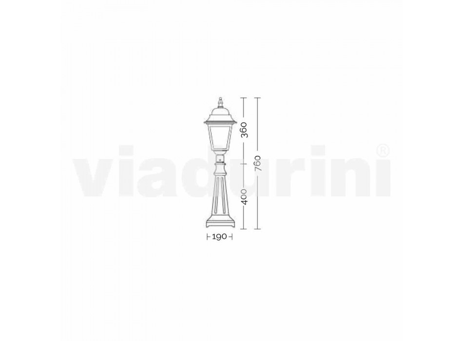 Outdoor vloerlamp gemaakt van aluminium geproduceerd in Italië, Aquilina Viadurini