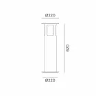 Buitenvloerlamp in ijzer met designhoed - Porto van Il Fanale Viadurini