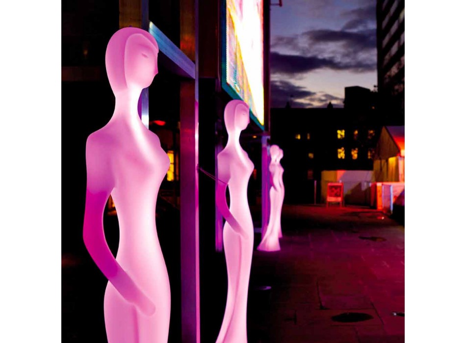 Tuinvloerlamp met RGBW Led-licht Standbeeld Design - Penelope by Myyour Viadurini