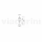 Anika tuin aluminium staande lamp gemaakt in Italië Viadurini