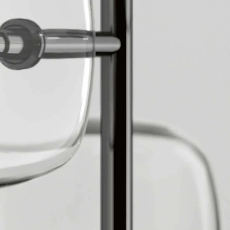 Design vloerlamp met glanzende metalen structuur Made in Italy - Donatina Viadurini