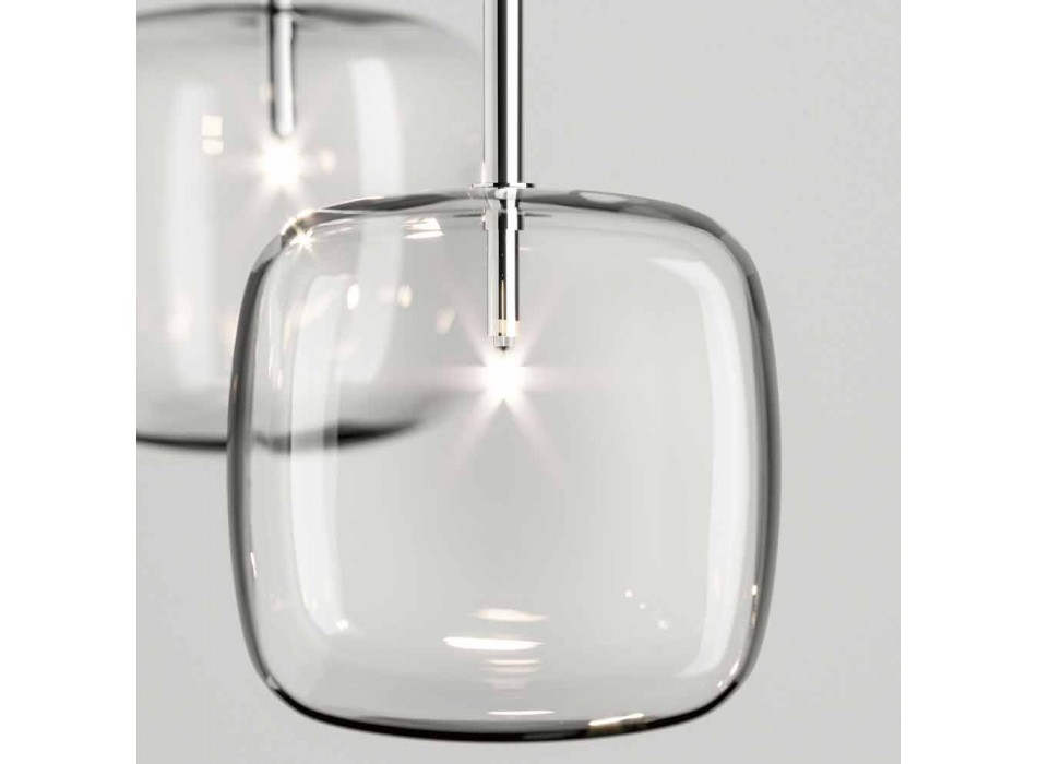Design vloerlamp met glanzende metalen structuur Made in Italy - Donatina Viadurini