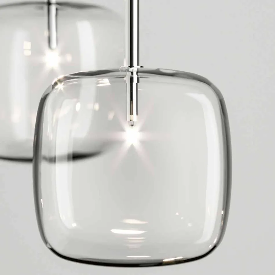 Design vloerlamp met glanzende metalen structuur Made in Italy - Donatina Viadurini