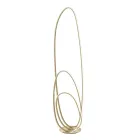 Design vloerlamp in goudkleurig gelakt metaal met LED - Simea Viadurini