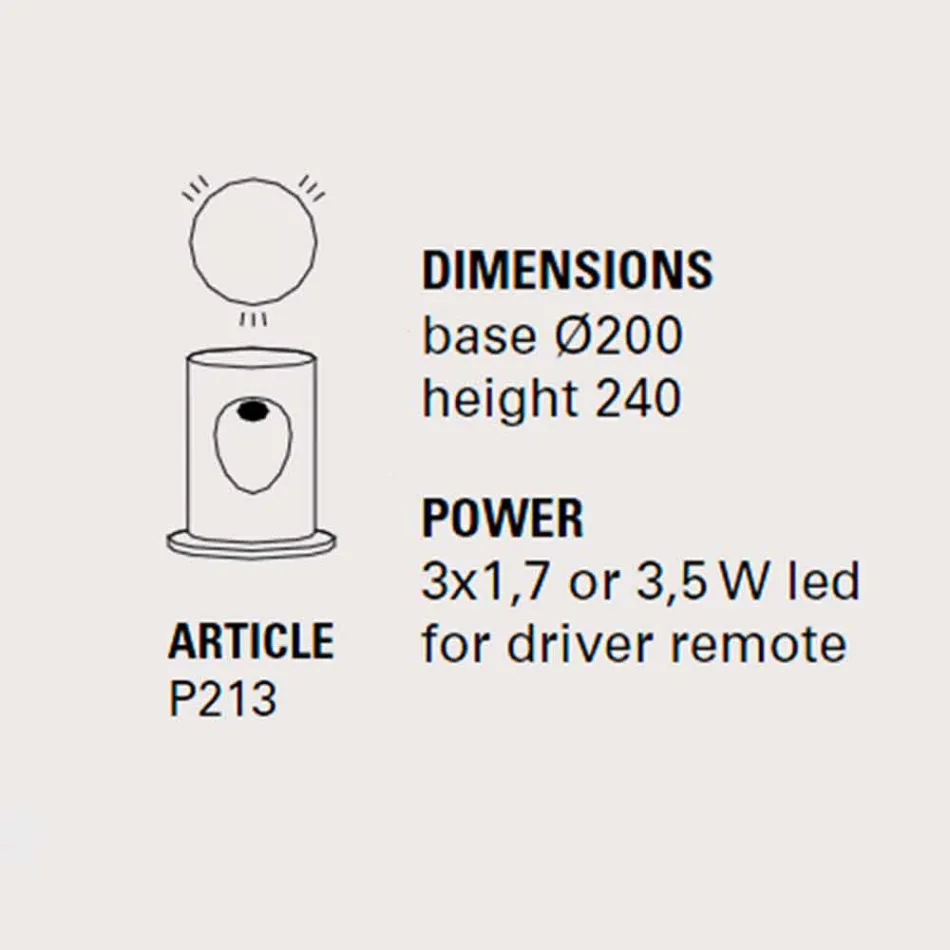 Staande lamp, modern design met 3 lampen, U-Boat - Toscot Viadurini