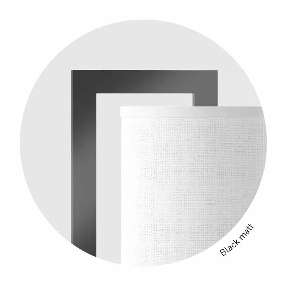 Metalen design vloerlamp met linnen lampenkap gemaakt in Italië - Bali Viadurini