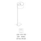 Metalen design vloerlamp met linnen lampenkap gemaakt in Italië - Bali Viadurini