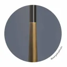 Design vloerlamp in metaal, hout en organza Made in Italy - Boom Viadurini