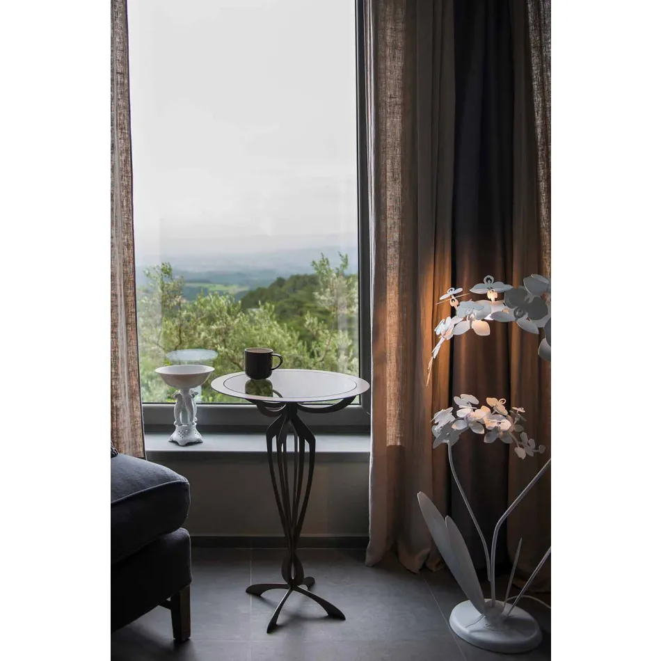 Moderne design ijzeren vloerlamp gemaakt in Italië - Amorpha Viadurini