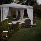 Tuinlamp Aluminium Wit Design met Waterlelieblad - Cipriam Viadurini