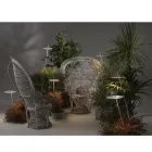 Tuinlamp Aluminium Wit Design met Waterlelieblad - Cipriam Viadurini