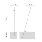 Tuinlamp Aluminium Wit Design met Waterlelieblad - Cipriam Viadurini