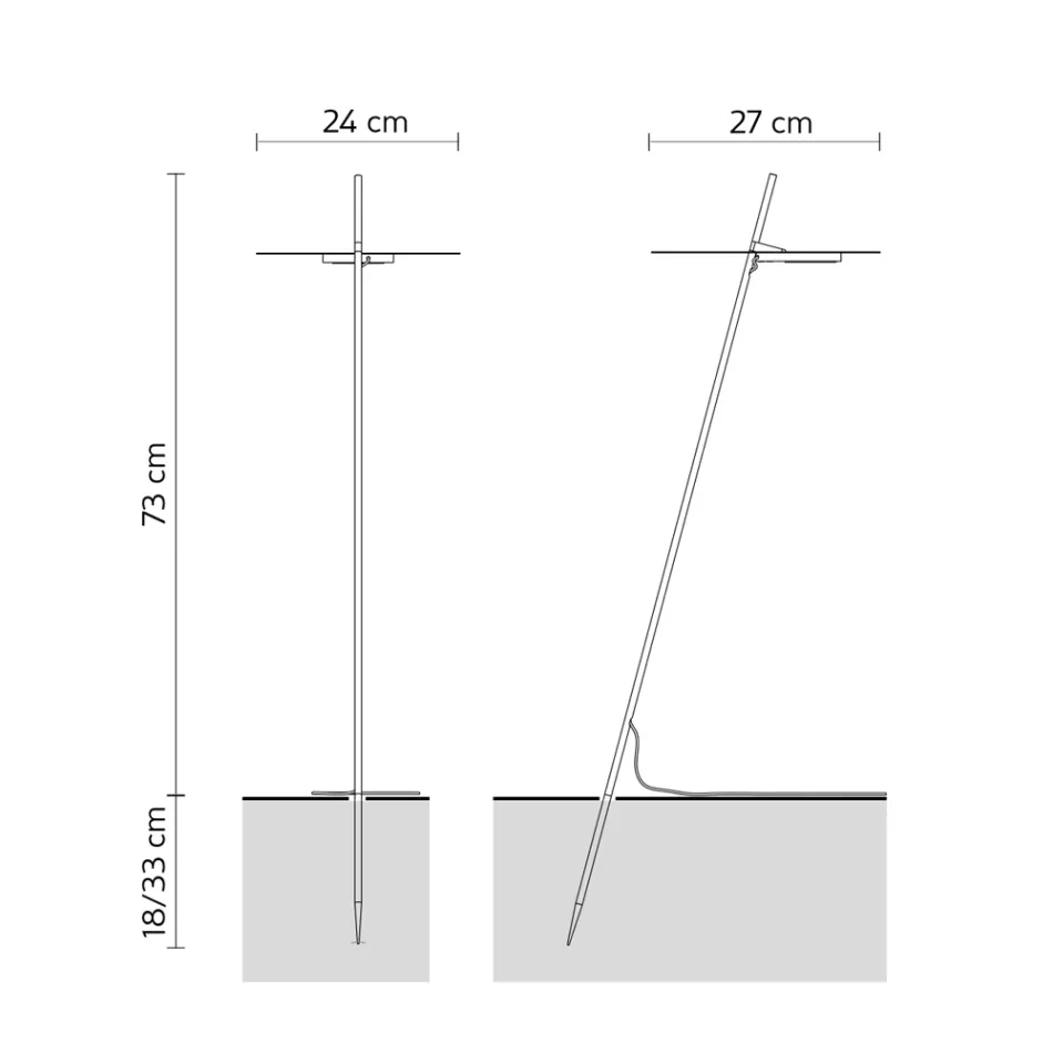 Tuinlamp Aluminium Wit Design met Waterlelieblad - Cipriam Viadurini