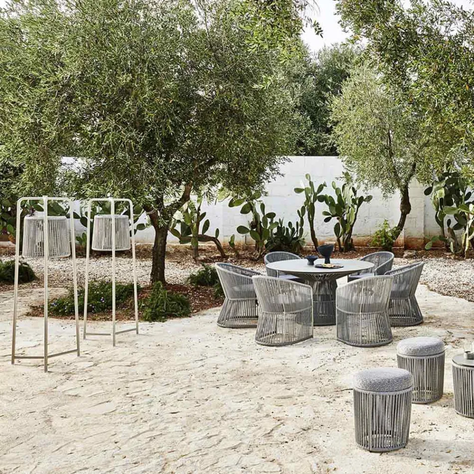 Vloerlamp in aluminium en vezels Made in Italy - Tibidabo van Varaschin Viadurini