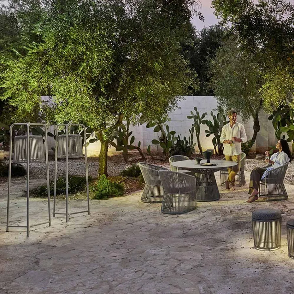 Vloerlamp in aluminium en vezels Made in Italy - Tibidabo van Varaschin Viadurini