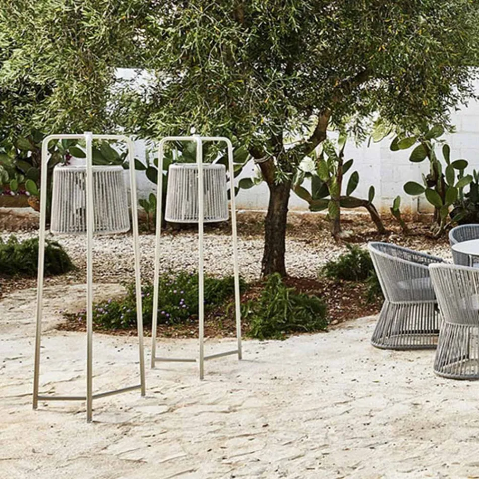 Vloerlamp in aluminium en vezels Made in Italy - Tibidabo van Varaschin Viadurini