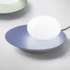 Staande lamp van aluminium, metaal en wit glas - Luma Viadurini
