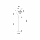 Floor lamp Art Nouveau keramiek Anita Il Fanale Viadurini