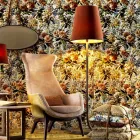 Grilli Snake metalen en stoffen vloerlamp gemaakt in Italië Viadurini