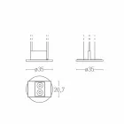 Vloerlamp van gelakt metaal met geïntegreerde LED Made in Italy - Indra Viadurini