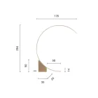 Vloerlamp van geverfd metaal met dimbaar LED-licht - Eucalyptus Viadurini