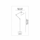 Vloerlamp in messing en ijzer met draaibaar ontwerp Vintage - Loft van Il Fanale Viadurini