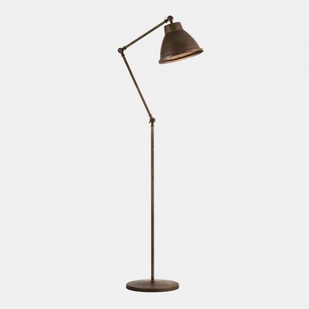 Vloerlamp in messing en ijzer met draaibaar ontwerp Vintage - Loft van Il Fanale Viadurini