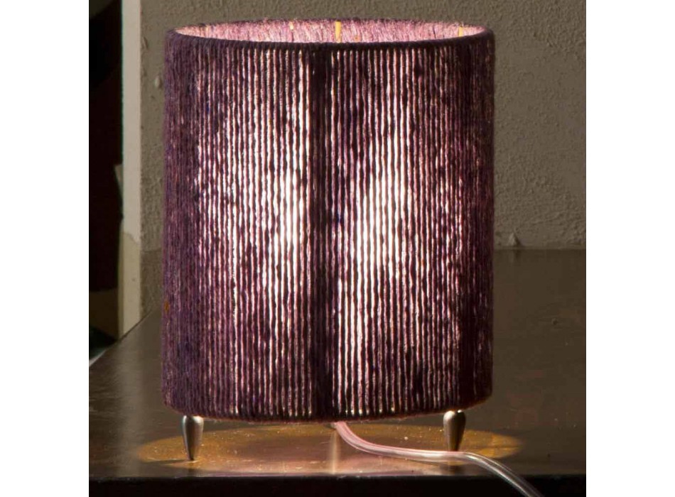 Staande lamp in messing en gekleurde wol gemaakt in Evita Viadurini