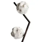 Vloerlamp in donker messing en steenglas Made in Italy - Bottega Viadurini