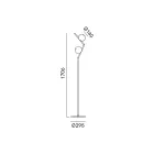 Vloerlamp in donker messing en steenglas Made in Italy - Bottega Viadurini