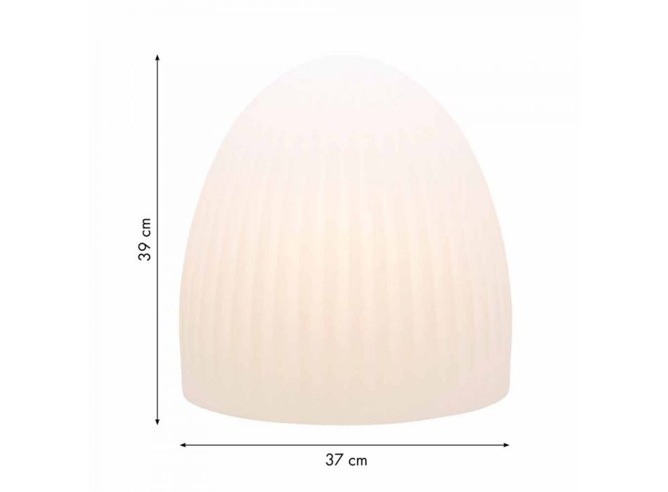 Staande lamp in wit kunststof met LED-, Solar- of E27-design - Massostar Viadurini