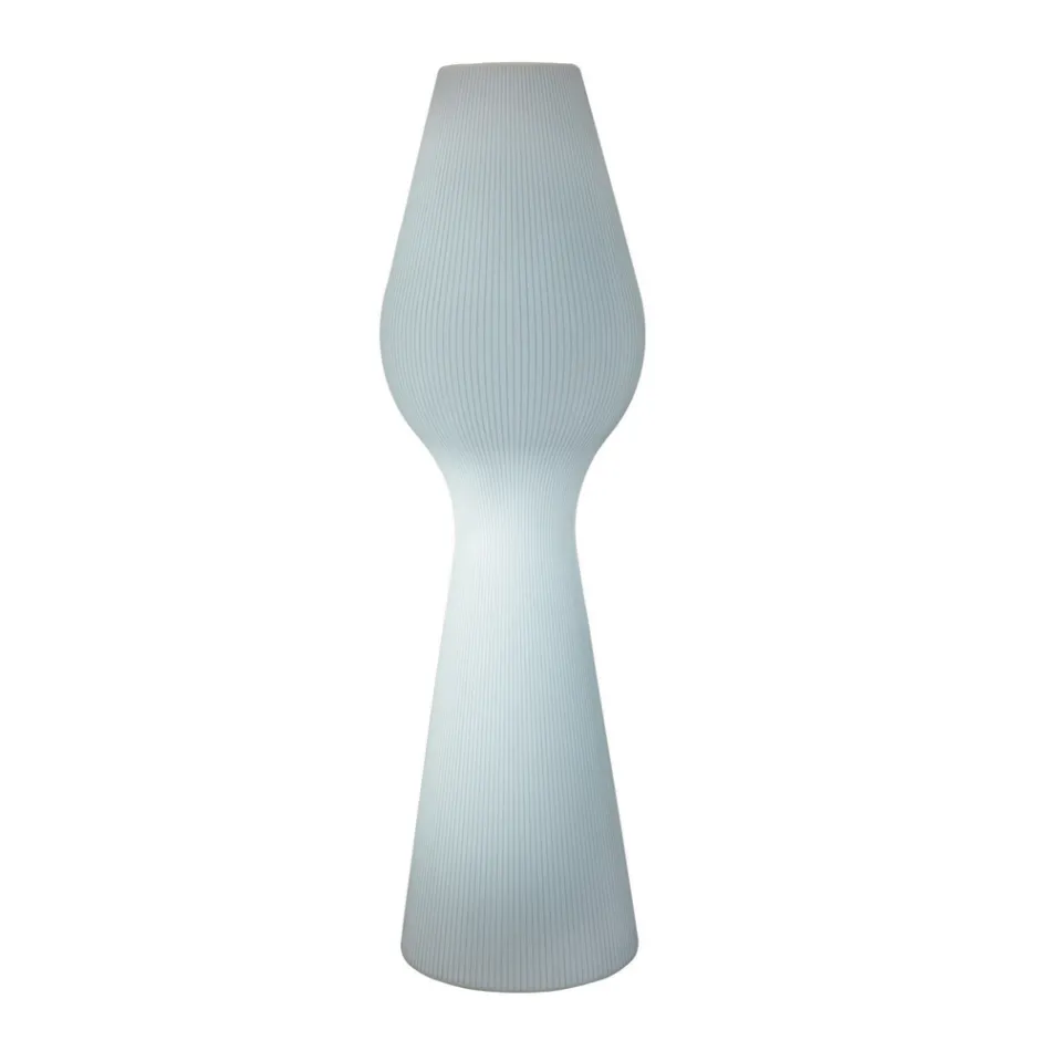 Vloerlamp in wit polyethyleen met LED Made in Italy - Reyes Viadurini