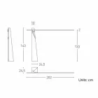 Staande lamp in massief eiken en staal Made in Italy, kostbaar - Calisto Viadurini